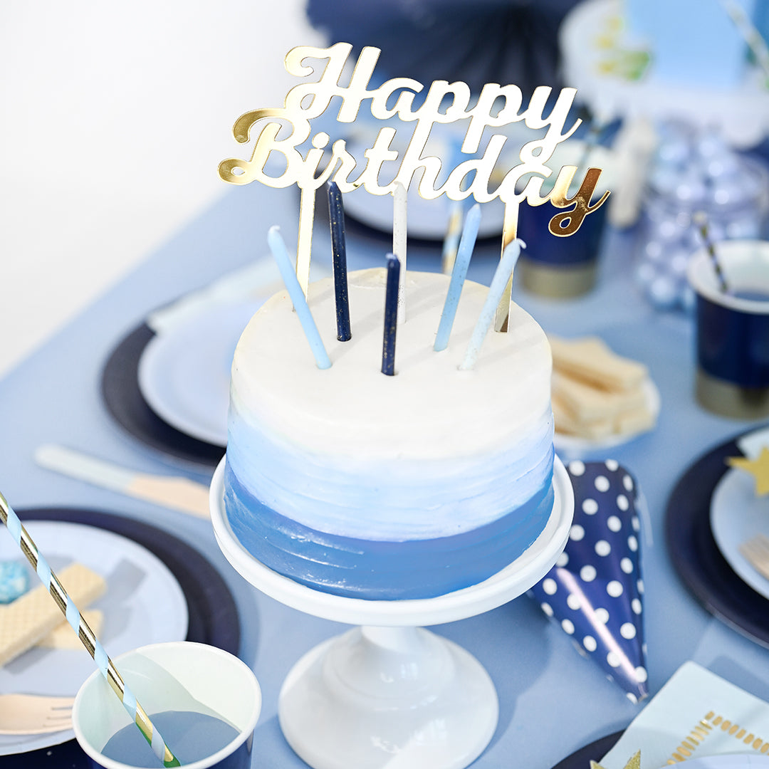 47 Buttercream Cake Ideas for Every Celebration : Blue Lambeth with Glitter  Cherries