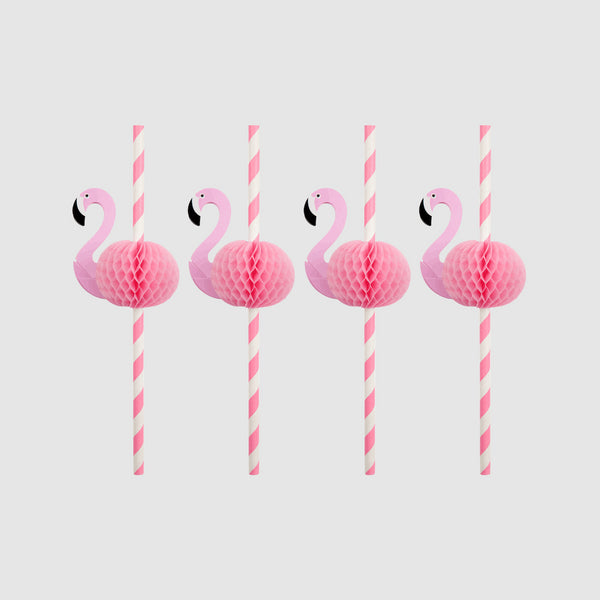 Honeycomb Flamingo Straws - Set of 12 – babytot