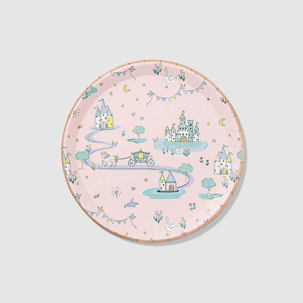 French Toile Large Paper Party Plates (10 per Pack) – Sea to Skye